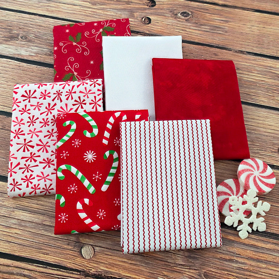 Peppermint Twist – FWFS Exclusive 6 Piece Fat Quarter Bundle