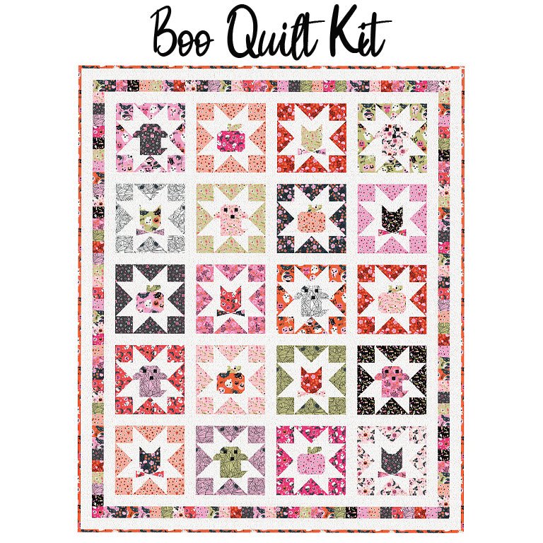 Boo Quilt Kit with Not Scary from Poppie Cotton - Poppie Cotton from Fort Worth Fabric Studio