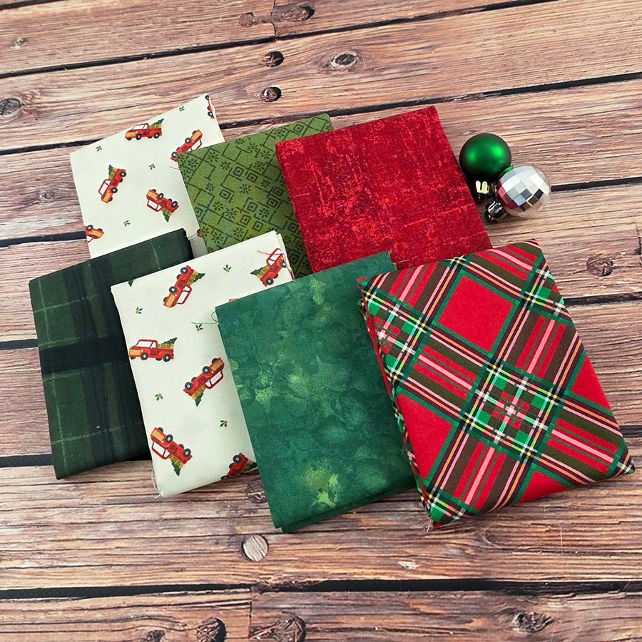 Christmas Tree Lot – FWFS Exclusive 7 Piece Fat Quarter Bundle - Fort Worth Fabric Studio from Fort Worth Fabric Studio