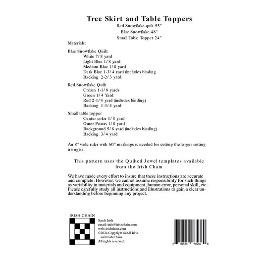 Christmas Tree Skirt and Table Toppers Pattern by Irish Chain - Irish Chain from Fort Worth Fabric Studio