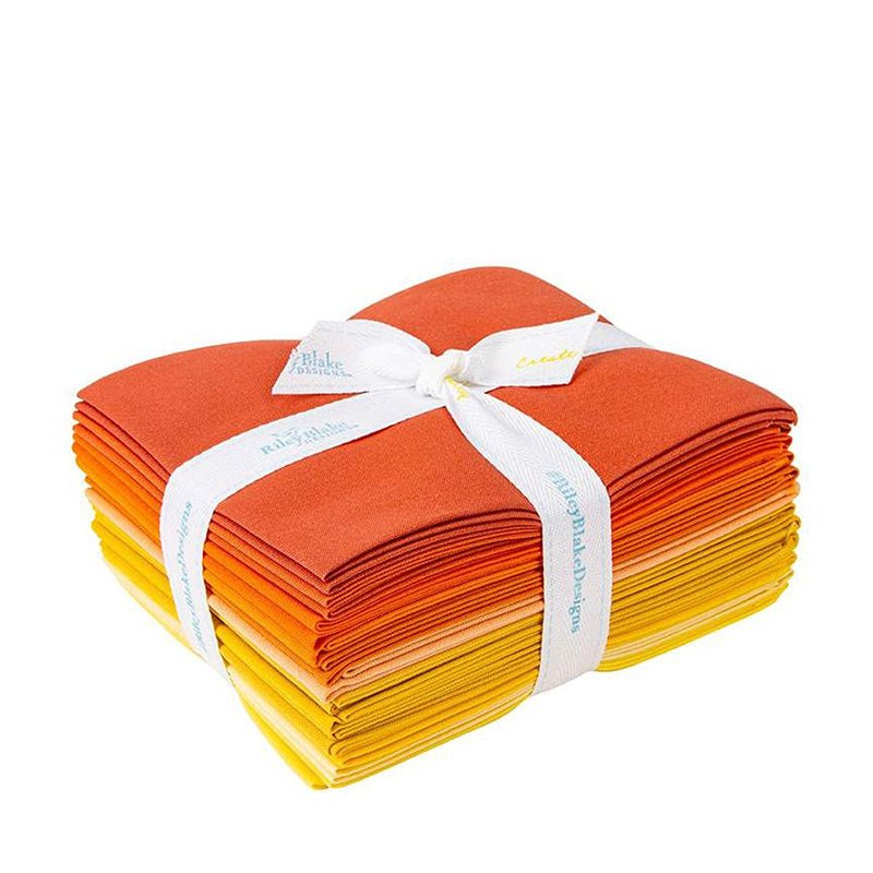 Confetti Cottons Orange and Yellow Fat Quarter Bundle from Riley Blake - Riley Blake from Fort Worth Fabric Studio