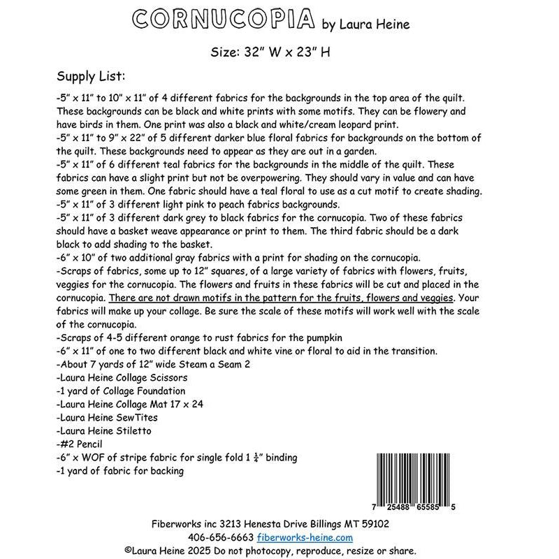 Cornucopia Quilt Pattern by Fiberworks Inc - Fiberworks Inc from Fort Worth Fabric Studio