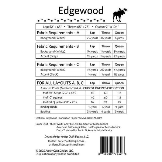 Edgewood Quilt Pattern by Antler Quilt Design - Antler Quilt Design from Fort Worth Fabric Studio