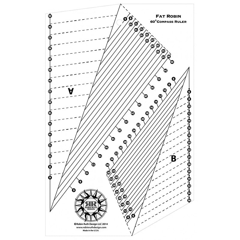Fat Robin 16 Point Mariner's Compass Book and Ruler Combo - Robin Ruth Design from Fort Worth Fabric Studio