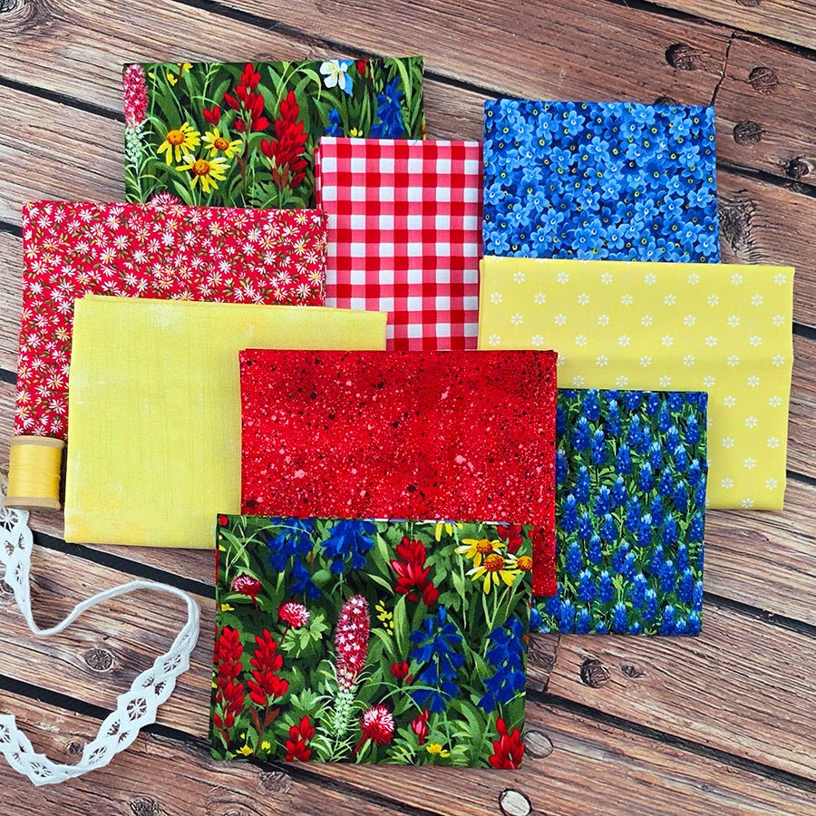Texas Spring Fat Quarter Bundle FWFS Exclusive - Fort Worth Fabric Studio from Fort Worth Fabric Studio