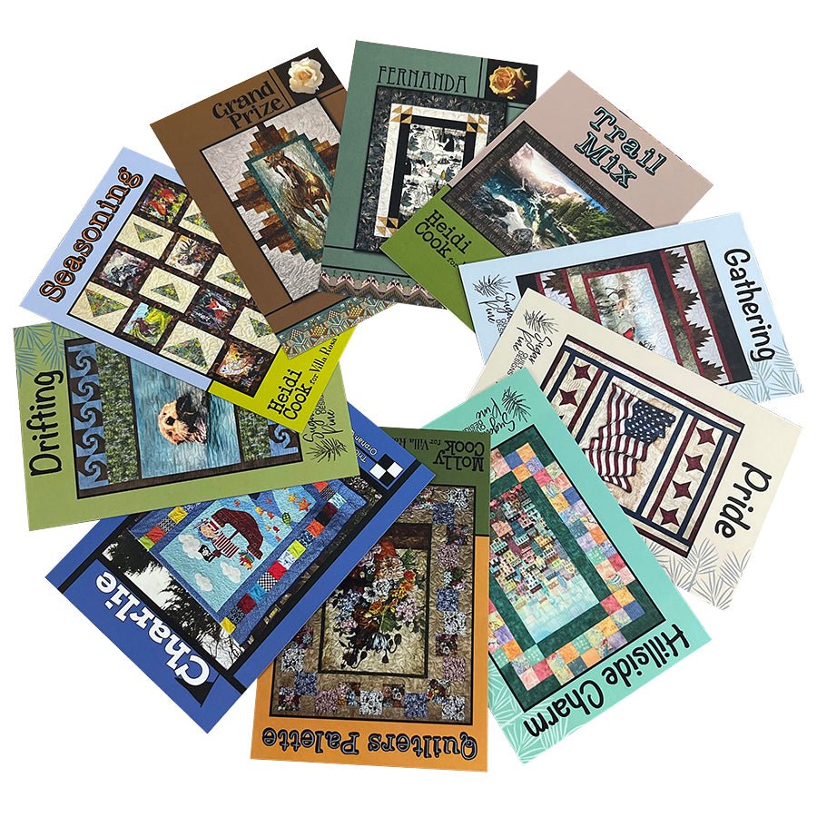 Villa Rosa Panel Quilt Pattern Bundle No. 2 – 10 Printed Quilt Patterns - Villa Rosa Designs from Fort Worth Fabric Studio