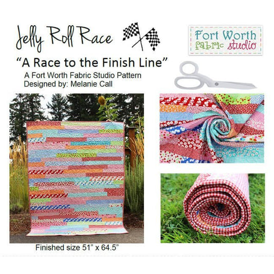 Jelly Roll Race to the Finish Line Quilt Pattern - Fort Worth Fabric Studio