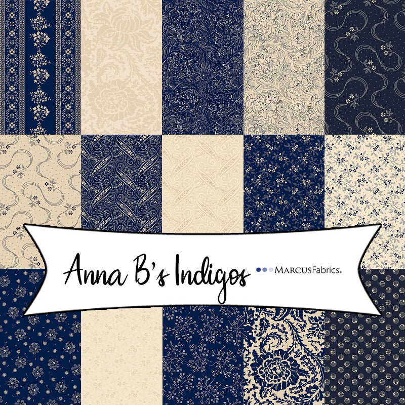 Anna B's Indigos  by Carrie Quinn for Marcus Fabrics - Fort Worth Fabric Studio