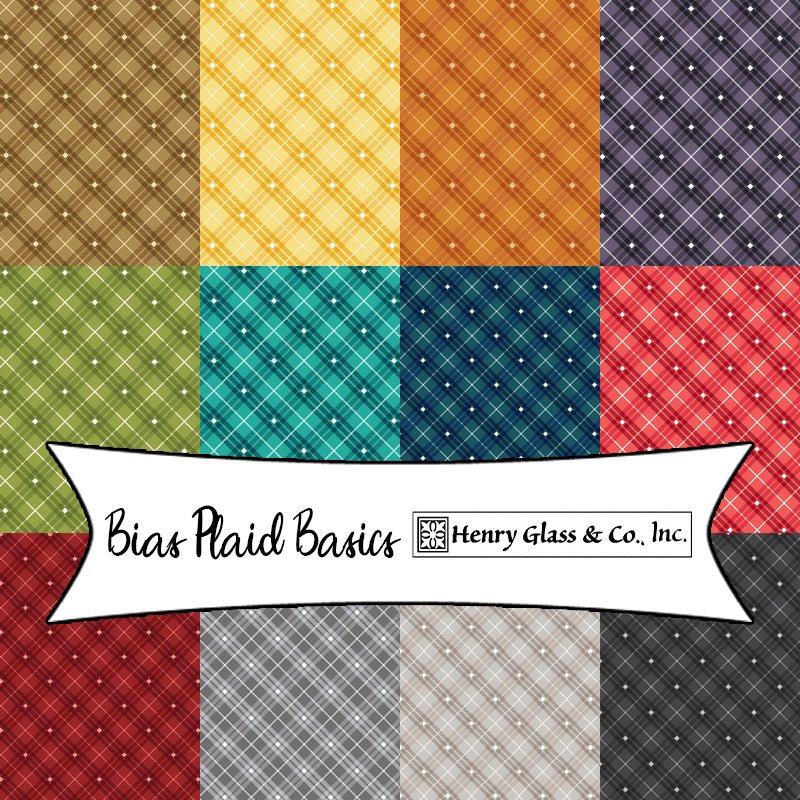 Bias Plaid Basics by Leanne Anderson for Henry Glass Fabrics - Fort Worth Fabric Studio