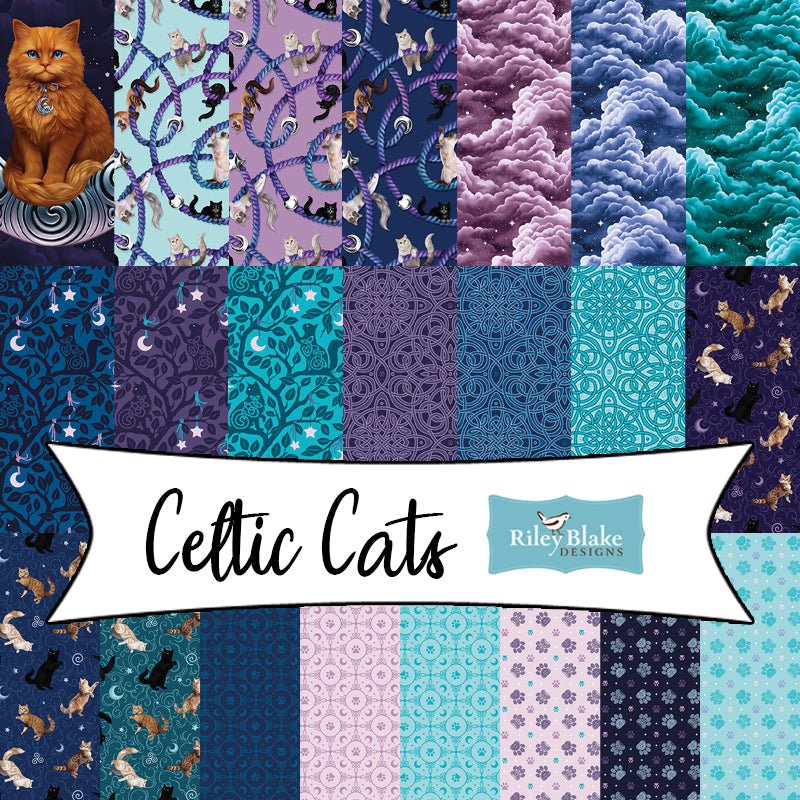 Celtic Cats by Brigid Ashwood for Riley Blake Designs - Fort Worth Fabric Studio