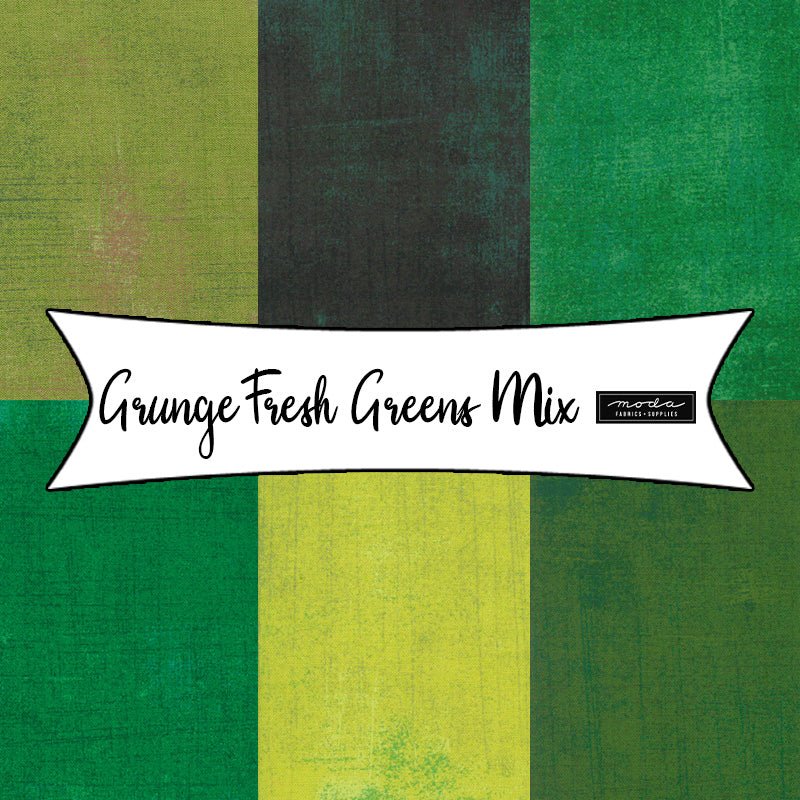 Grunge Fresh Greens Mix from Moda Fabrics - Fort Worth Fabric Studio