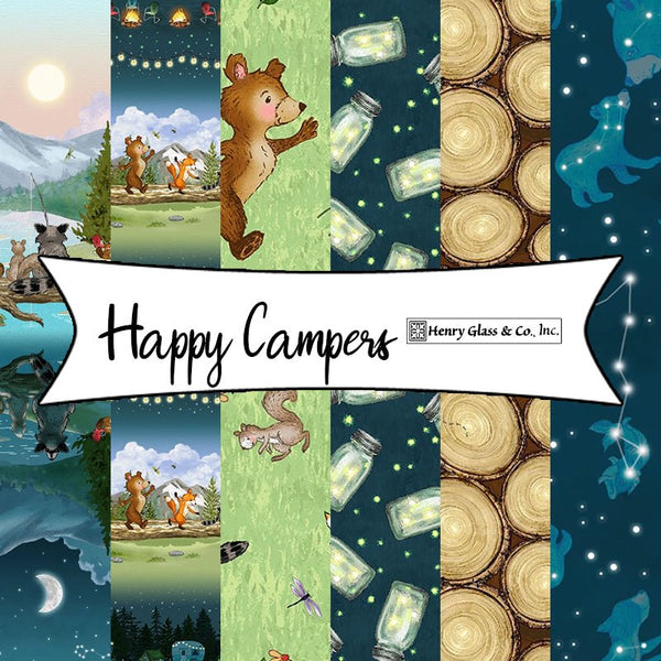 Happy Campers by Sharon Kuplack for Henry Glass Fabrics - Fort Worth Fabric Studio