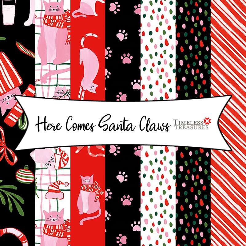 Here Comes Santa Claws by Yvette St. Amant for Timeless Treasures Fabrics - Fort Worth Fabric Studio