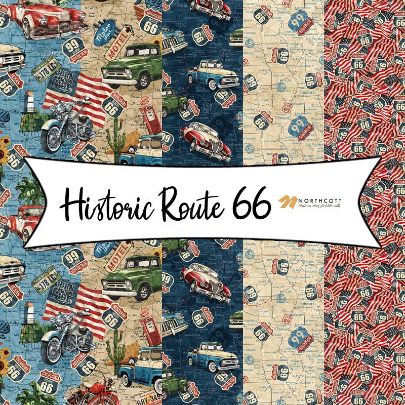 Historic Route 66 by Deborah Edwards & Melanie Samra for Northcott Fabrics - Fort Worth Fabric Studio