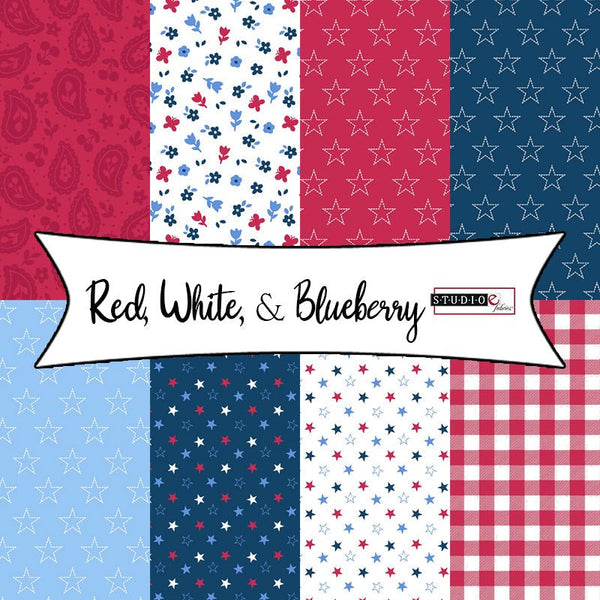 Red, White, & Blueberry by Maureen Fiorellini for Studio E Fabrics - Fort Worth Fabric Studio