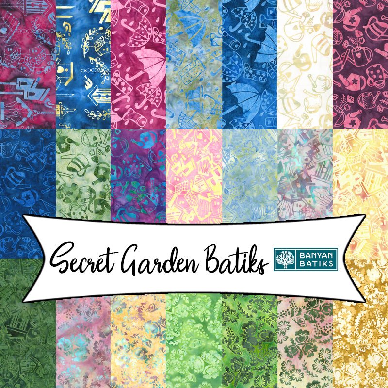 Secret Garden Batiks by Bound To Be Quilting for Banyan Batiks Studio - Fort Worth Fabric Studio