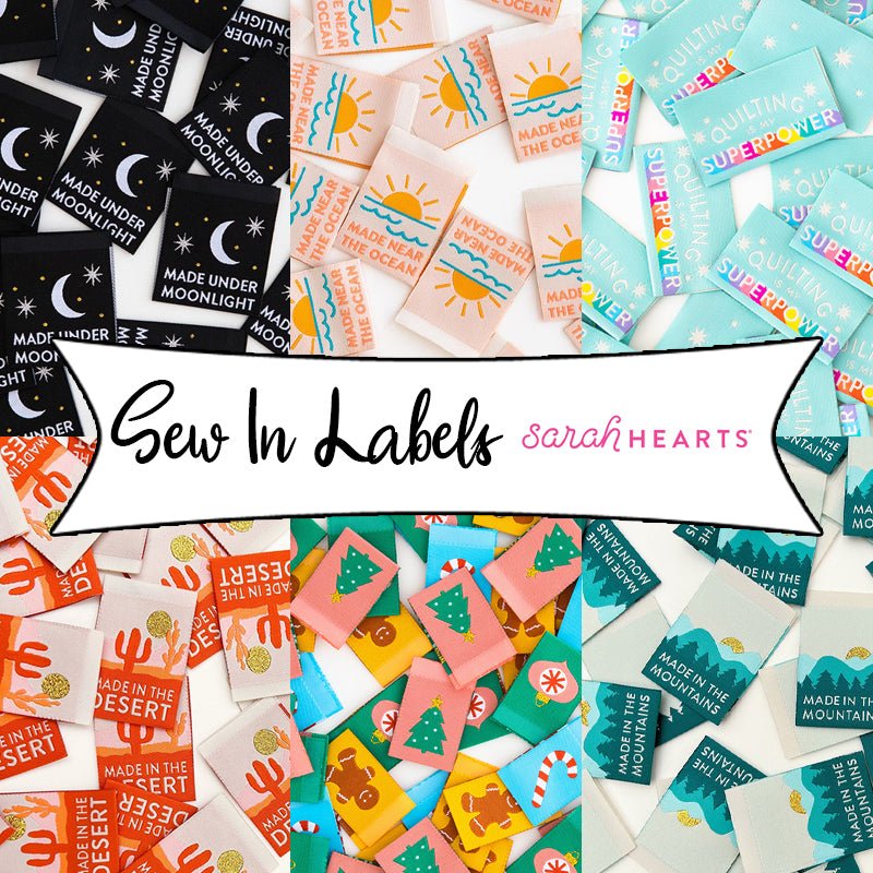 Sew in Labels from Sarah Hearts - Fort Worth Fabric Studio