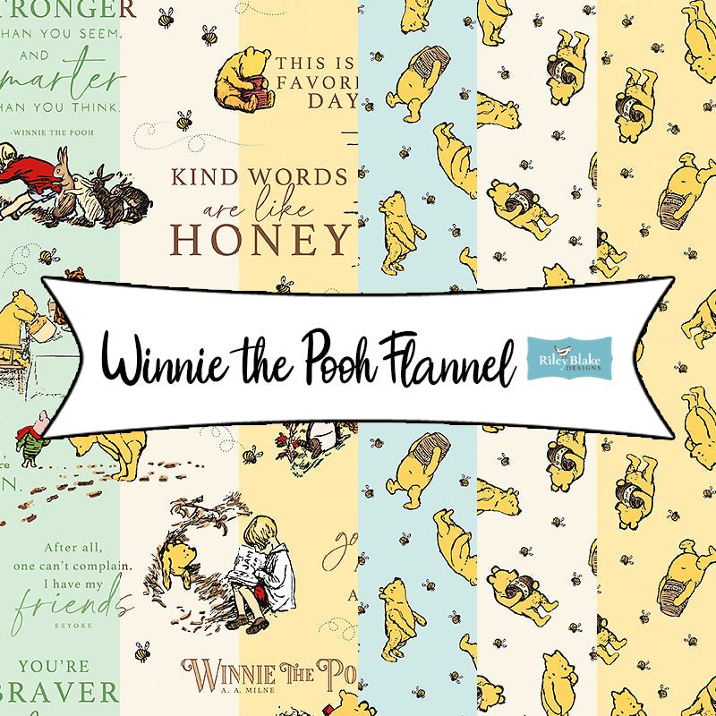 Winnie the Pooh Flannel by Echo Park Paper Co. for Riley Blake Designs - Fort Worth Fabric Studio