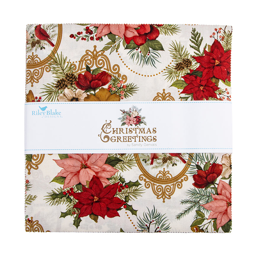 Christmas Greetings 10" Stacker from Riley Blake
