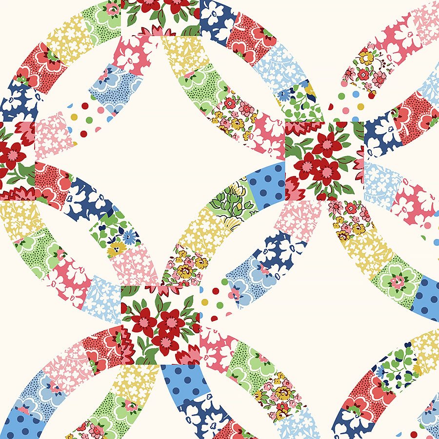 108" Quilt Backs Wedding Ring Multi from Windham 3 YARD CUT - Windham from Fort Worth Fabric Studio