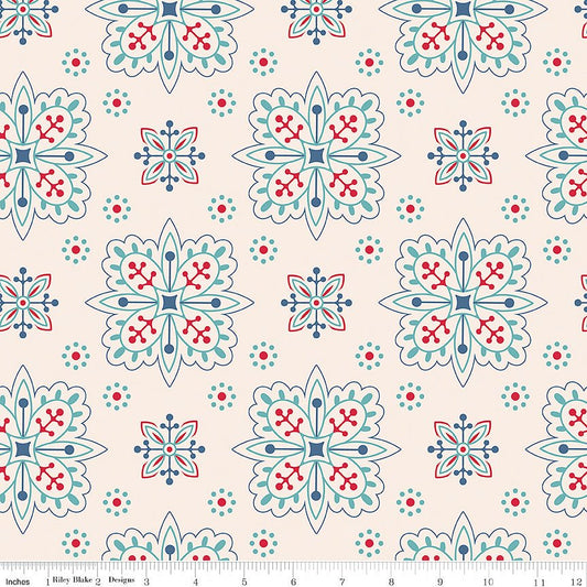108" Wide Quilt Backing Americana Parade Raindrop - Riley Blake from Fort Worth Fabric Studio