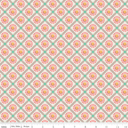 108" Wide Quilt Backing Farmer's Daughter Sunflower Sage - Riley Blake from Fort Worth Fabric Studio