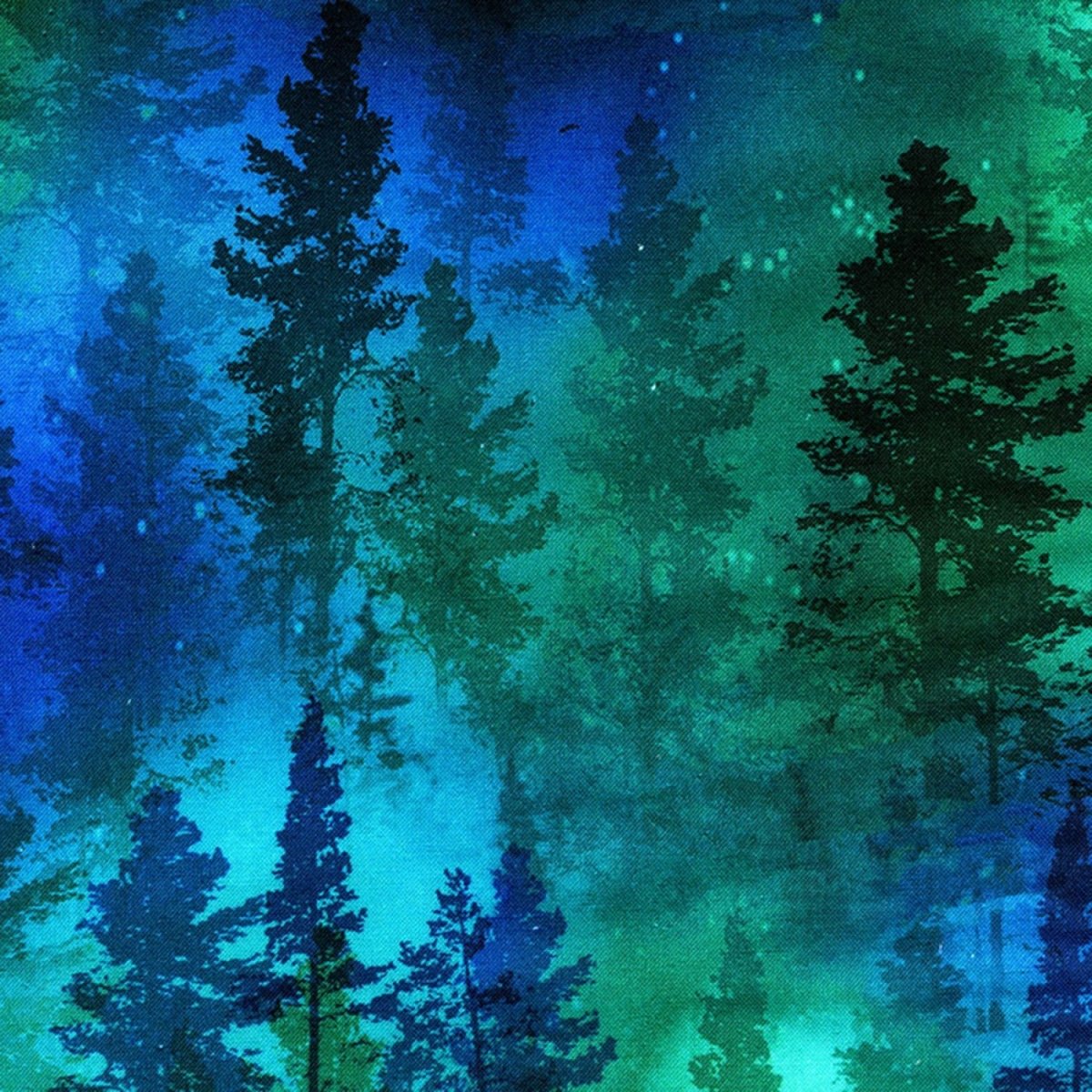 108" Wide Quilt Backing Forest Trees Green - Timeless Treasures from Fort Worth Fabric Studio