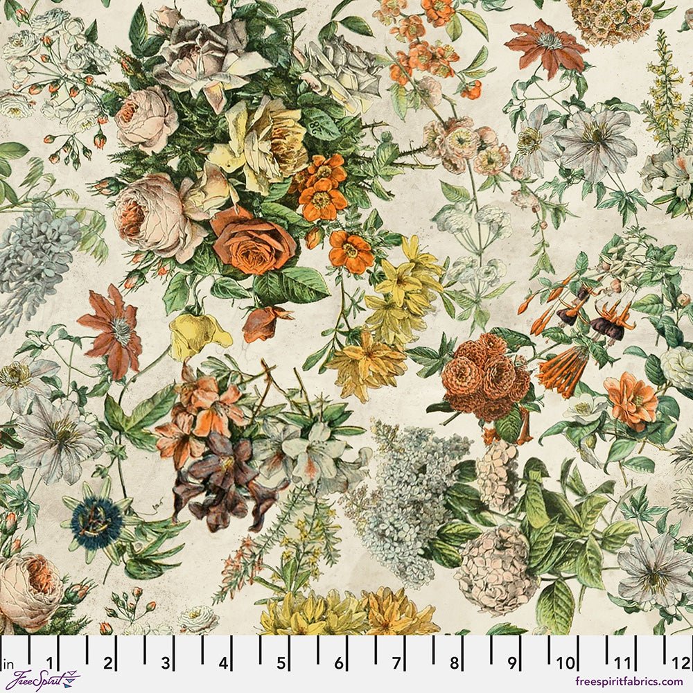 108" Wide Quilt Backing Palette Botanical - Free Spirit from Fort Worth Fabric Studio
