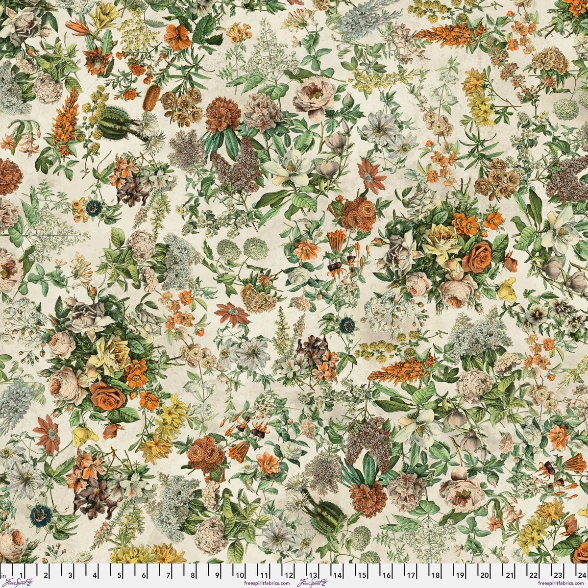108" Wide Quilt Backing Palette Botanical - Free Spirit from Fort Worth Fabric Studio