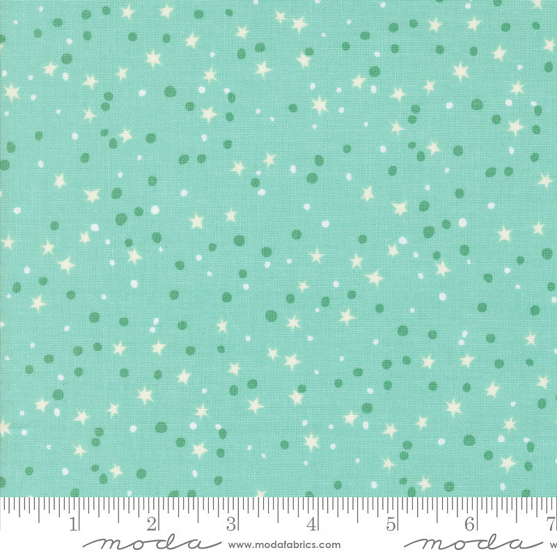 Moda 321 Blast Off Stars Blue Nebula 1 Yard Cut