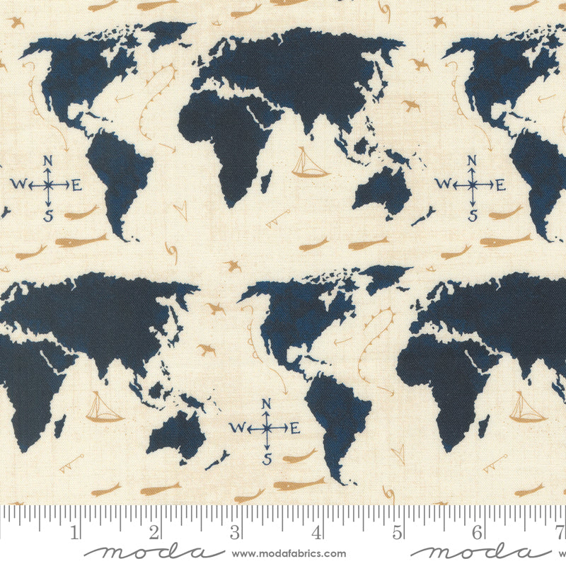 Moda Longshore Seafarers Way Flag 1 Yard Cut