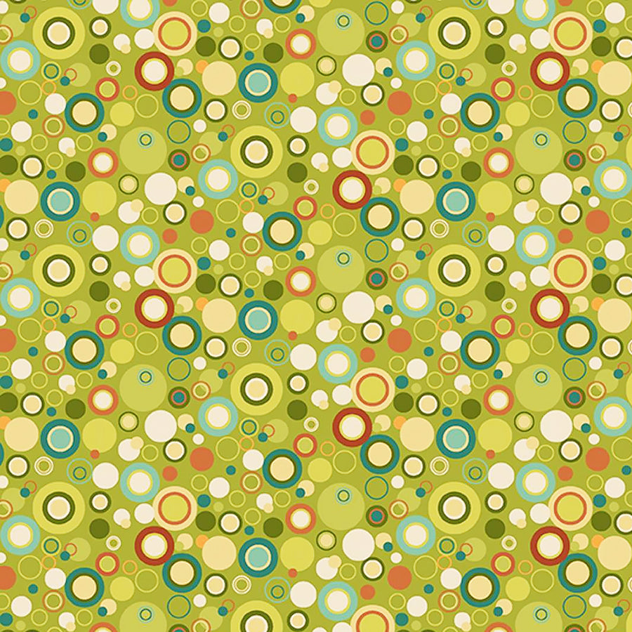 108" Quilt Backs Bubble Dot Green from Henry Glass 3 YARD CUT