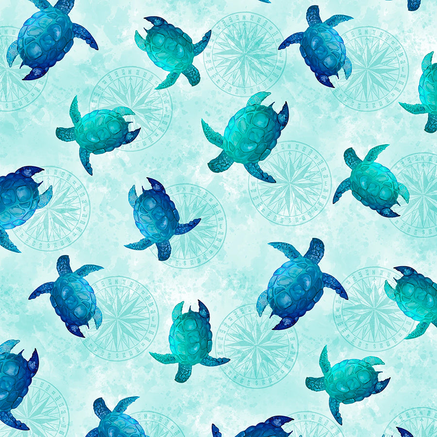 Sapphire Seas Sea Turtles Teal