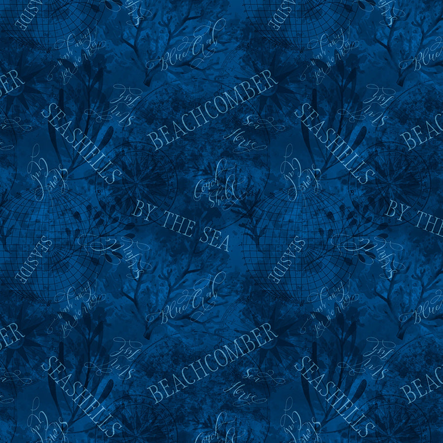 Sapphire Seas Word Toss Dark Blue