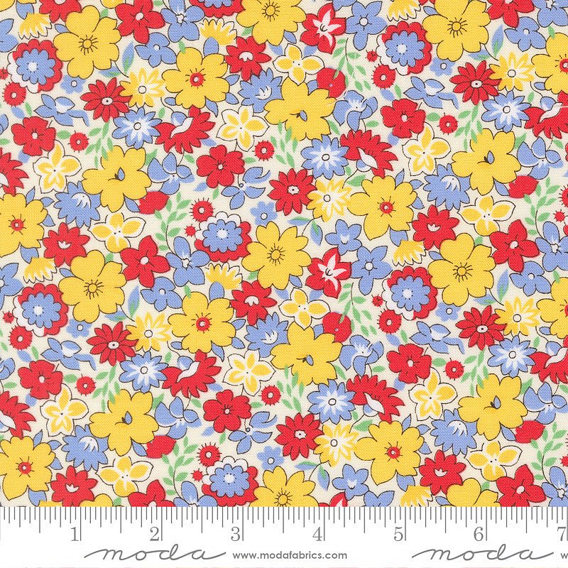 30's Playtime Bouncy Florals Primary - Moda from Fort Worth Fabric Studio