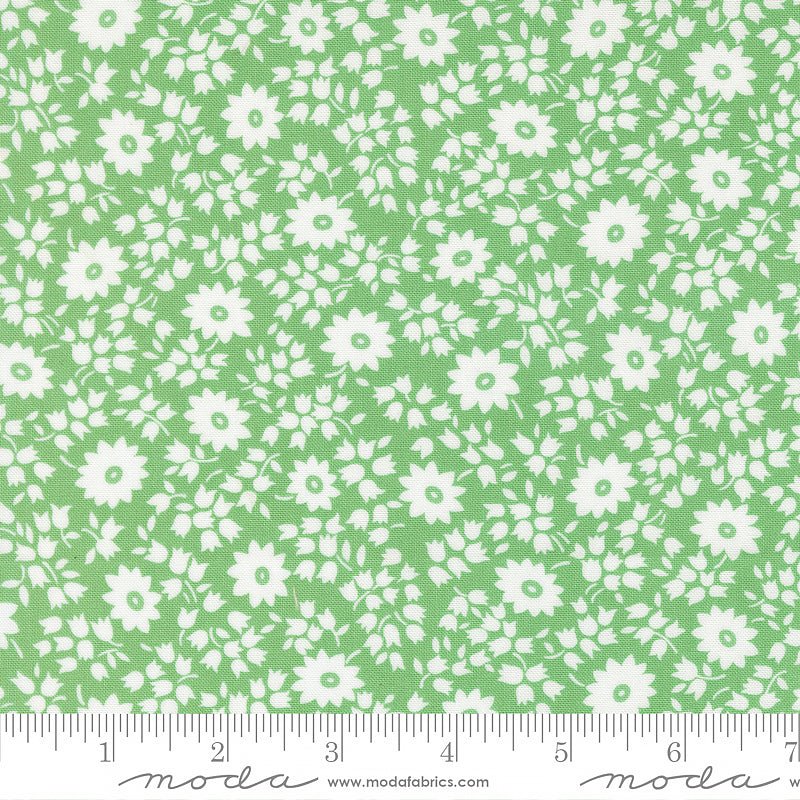 30's Playtime Perky Florals Aloe - Moda from Fort Worth Fabric Studio