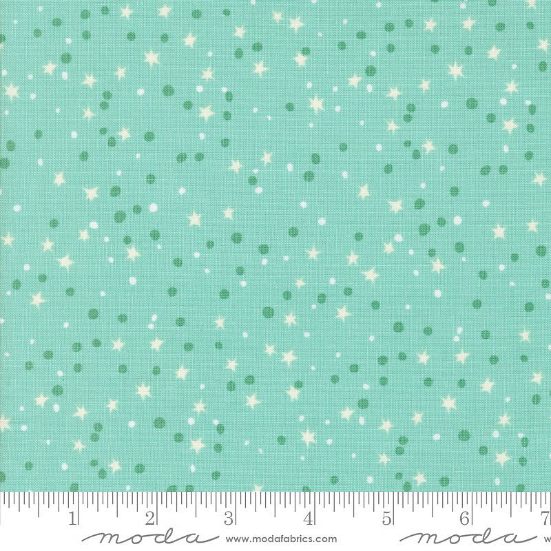 321 Blast Off Stars Blue Nebula - Moda from Fort Worth Fabric Studio