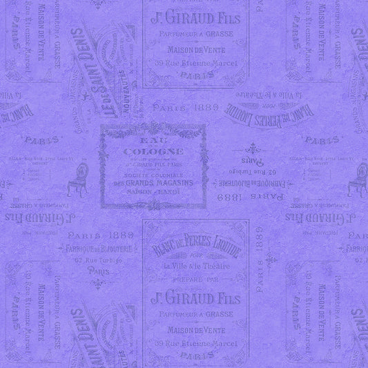 Wildflower Meadow Word Texture Purple - Wilmington Prints from Fort Worth Fabric Studio