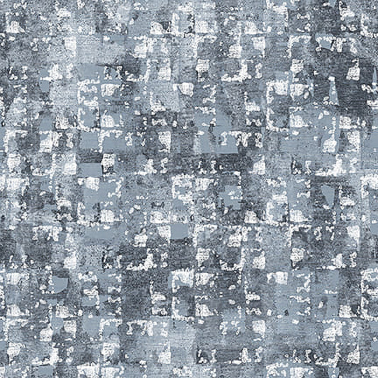 108" Quilt Backs Glaze Abstract Squares Gray from Blank 3 YARD CUT