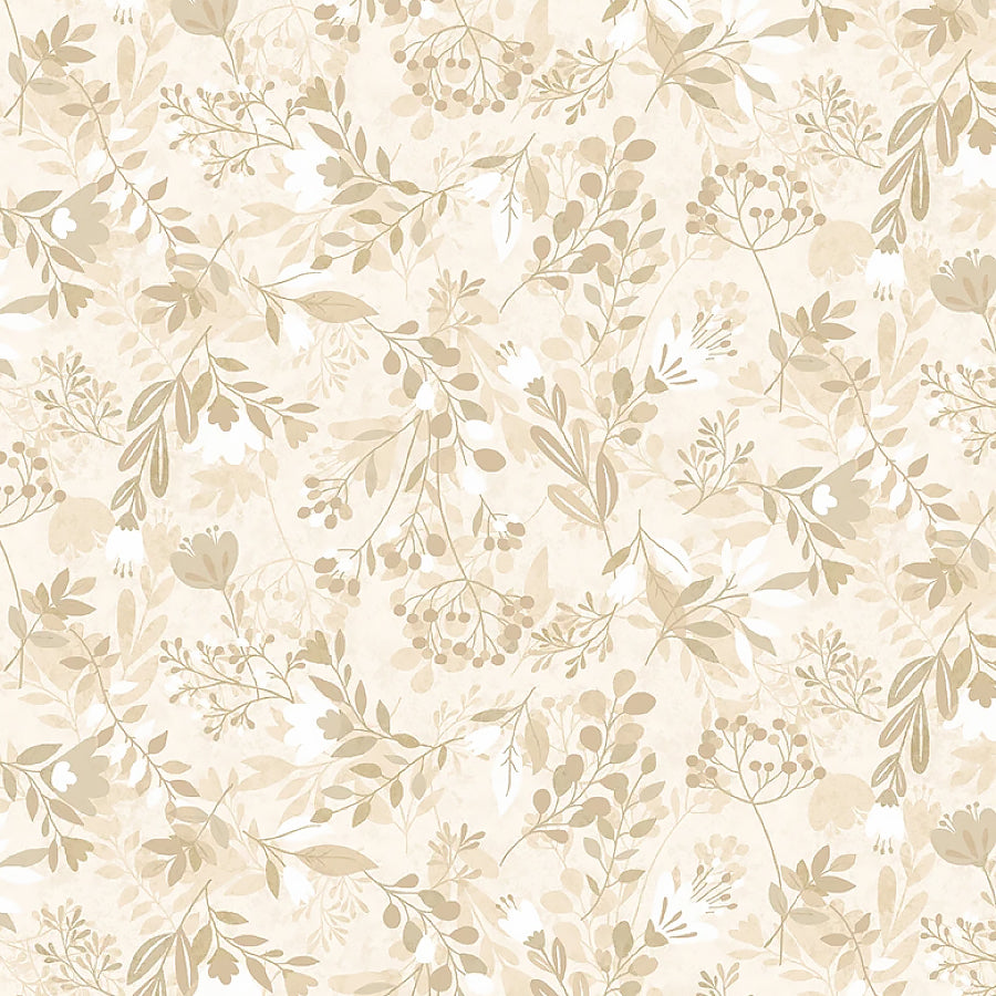 108" Wide Quilt Backing Meadow Cream from Henry Glass 3 YARD CUT