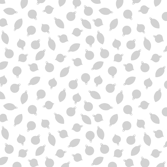 Wilmington Essentials Stocking Stuffers II Ornaments White on White 1 Yard Cut
