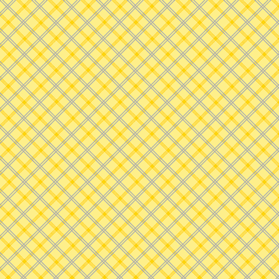 Buzzin' Blooms Plaid Yellow