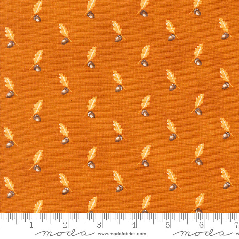 Moda Pumpkin Spice Gatherings Acorn & Oak Pumpkin 1 Yard Cut