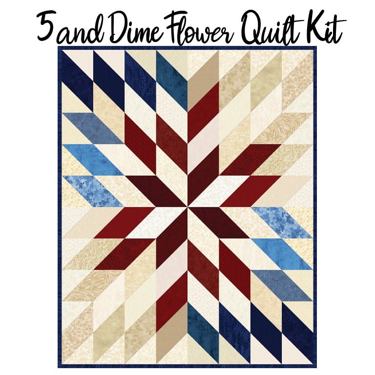 5 and Dime Flower Quilt Kit with I've Got Hue, Babe from Studio E - Studio E from Fort Worth Fabric Studio