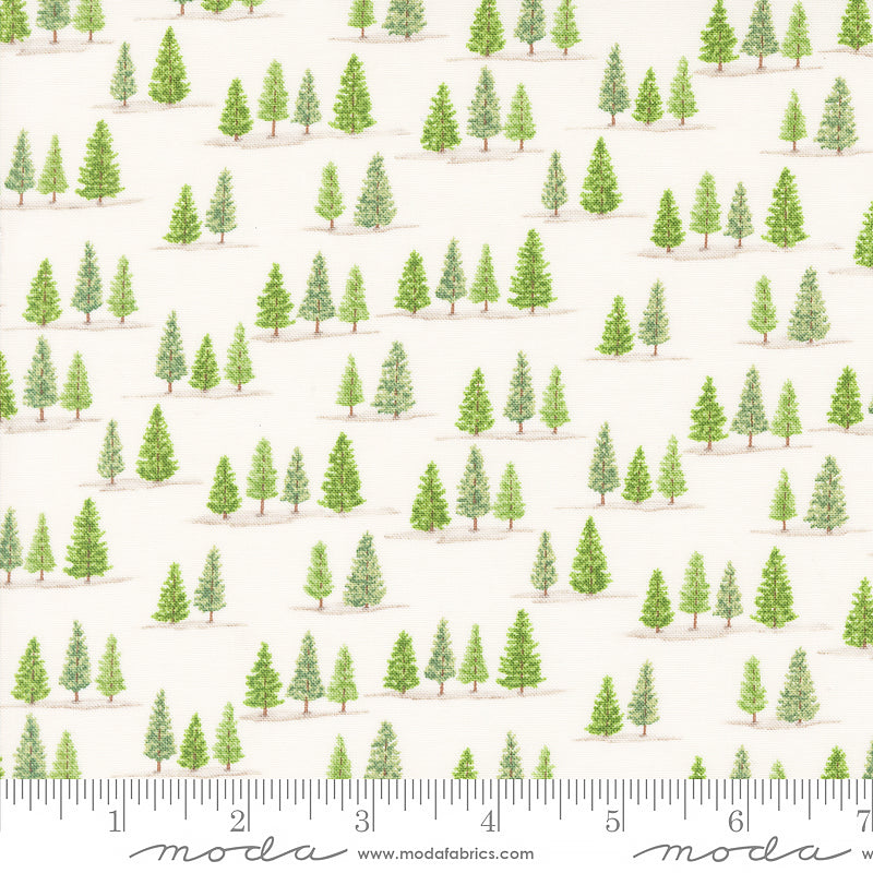 Moda On Lake Time Tiny Trees Cloud White 1 Yard Cut
