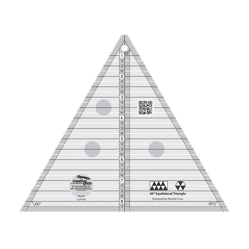 8½" 60° Triangle Ruler from Creative Grids - Creative Grids from Fort Worth Fabric Studio