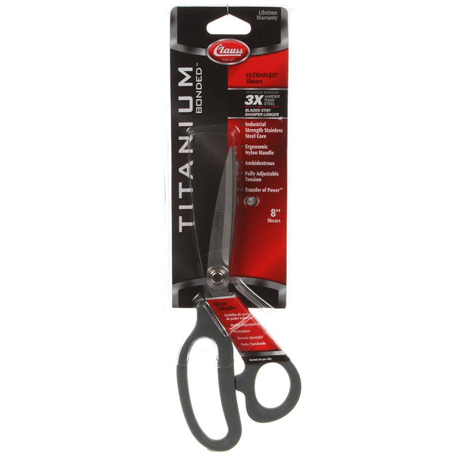 8" Titanium Ultraflex Bent Shears by Clauss - Clauss from Fort Worth Fabric Studio