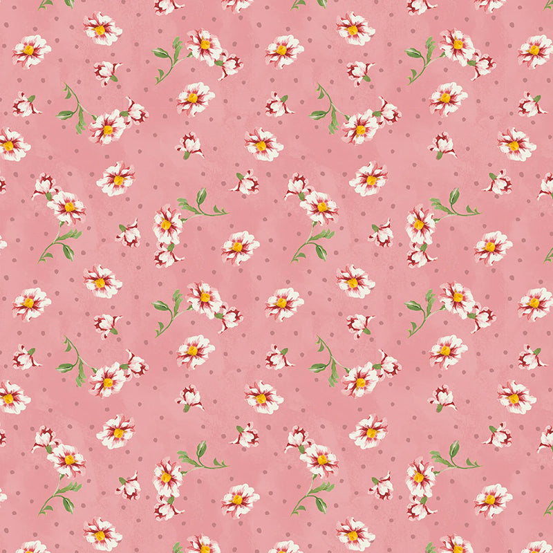 Blushing Meadow Medium Floral Toss Pink