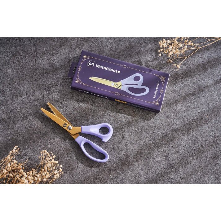 9" Pinking Shears Arctic Blue by MetalGoose - MetalGoose from Fort Worth Fabric Studio