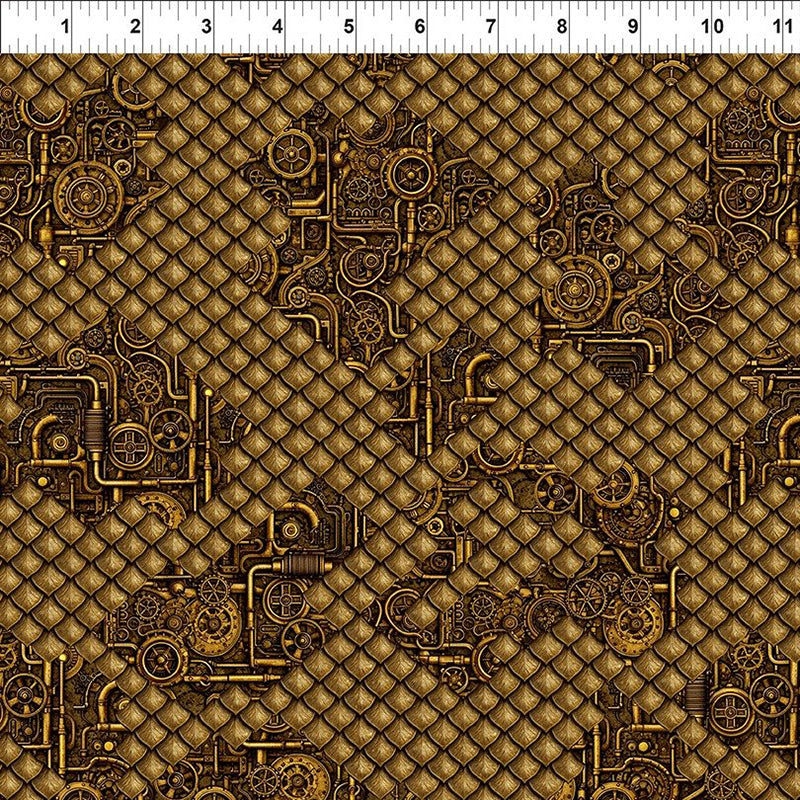 Dragons - Steampunk Dynasty Scales/Pipes Gold